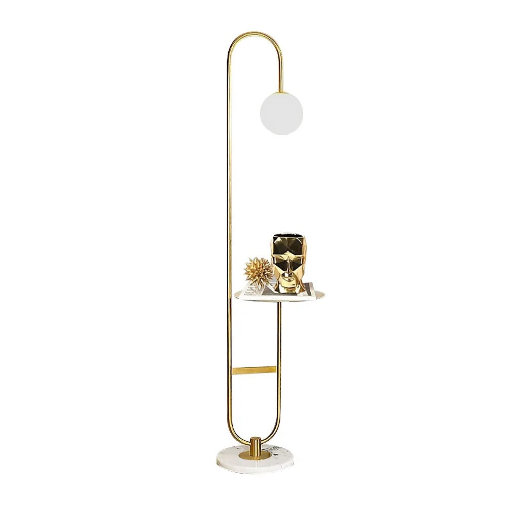Bell | Marble Base Modern Arc Floor Lamp