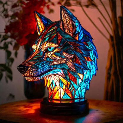 Tiffany-Style Stained Glass Mushroom And Animal Lamp