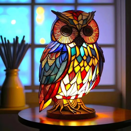 Tiffany-Style Stained Glass Animal & Fantasy Lamps